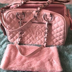 🩷 Vanderpump Pets light pink dog carrier purse